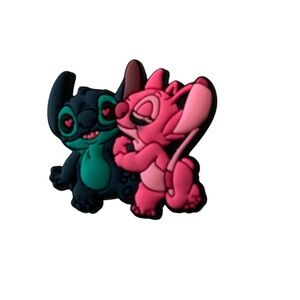 Stitch and Angel Croc Charm